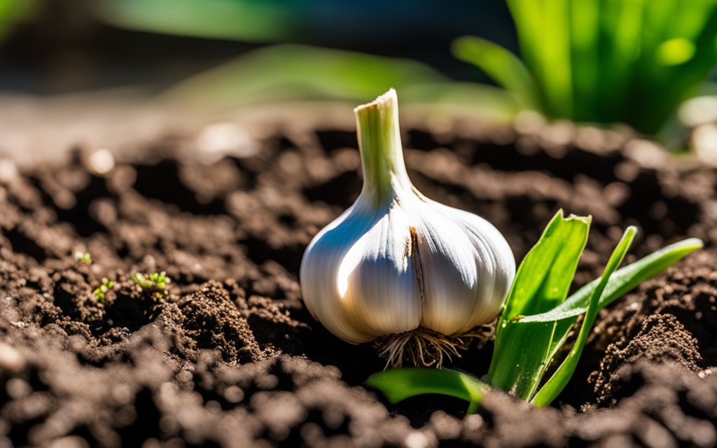 moestuin knoflookteelt