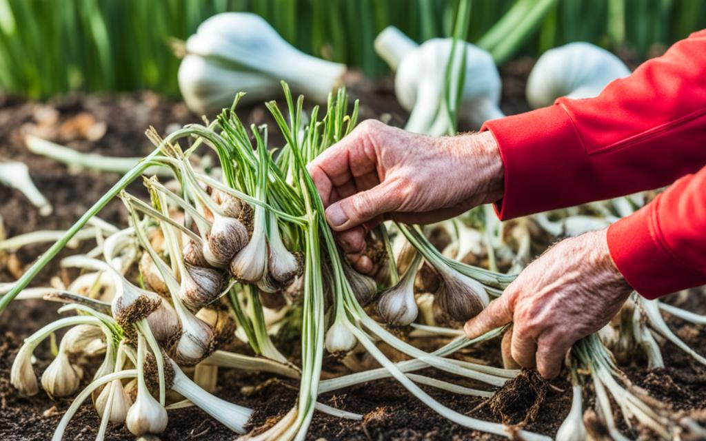 onderhoud knoflookplanten