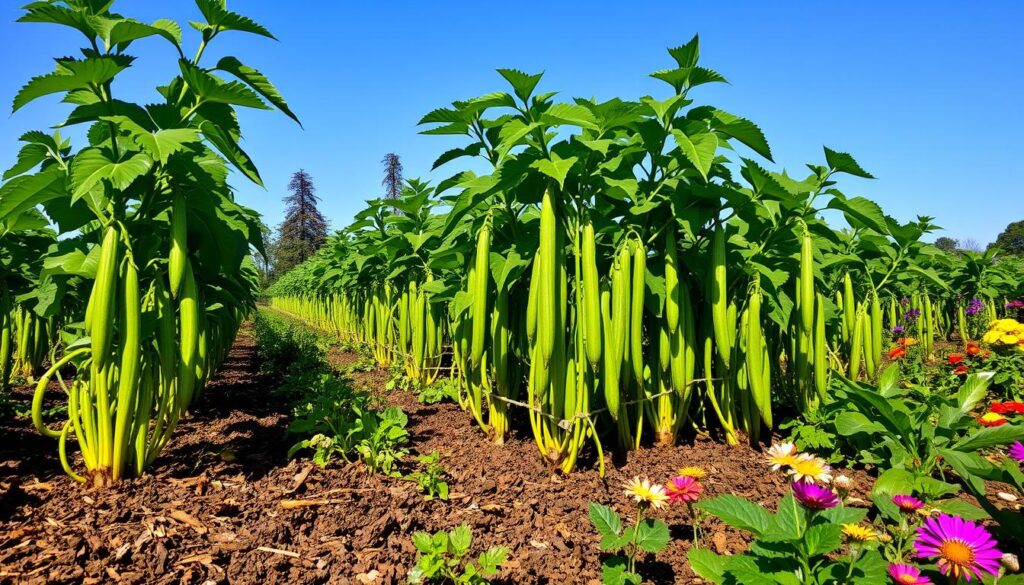 Kouseband in moestuin